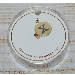 New Alex and Ani Silver Letter x Necklace Charm